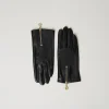 Lederhandschuhe Mit Reißverschluss Und Oval T