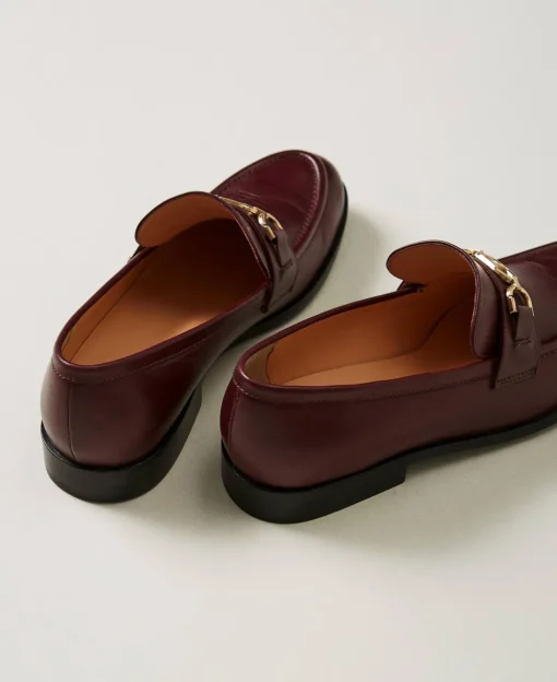 Ledermokassin Mit „Oval T“-Ziertrense