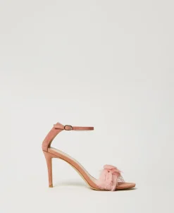 Ledersandalette Mit Federn