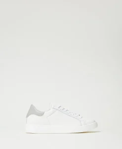 Ledersneaker Mit Oval T