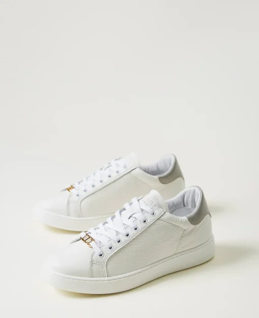 Ledersneaker Mit Oval T