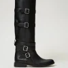 Lederstiefel Mit Riemen