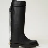 Lederstiefel Mit Schnürung