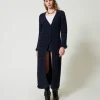 Longcardigan Aus Jacquard Mit Karomuster