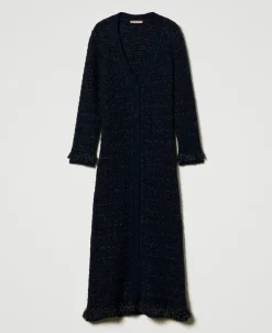 Longcardigan Aus Jacquard Mit Karomuster
