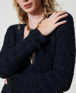 Longcardigan Aus Jacquard Mit Karomuster