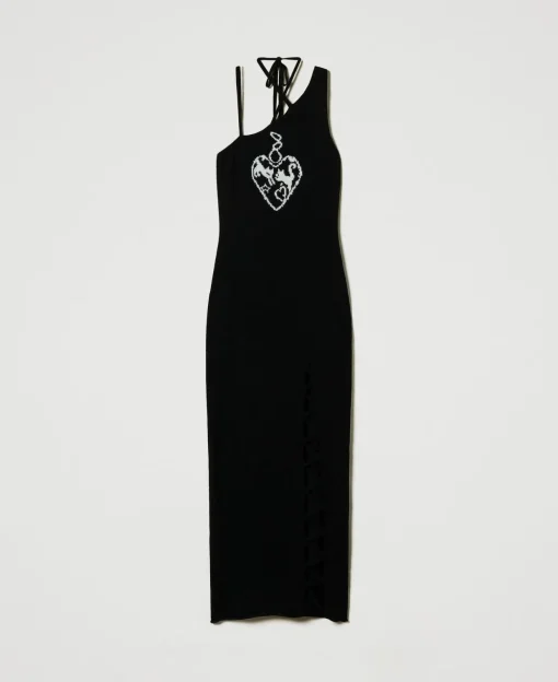 Maxi-Jacquardkleid Aus Treeblend-Garn
