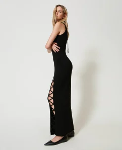 Maxi-Jacquardkleid Aus Treeblend-Garn