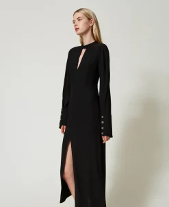 Maxikleid Aus Crêpe-Georgette