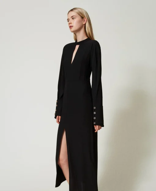 Maxikleid Aus Crêpe-Georgette