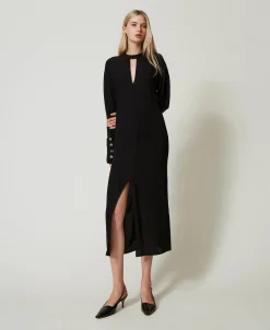Maxikleid Aus Crêpe-Georgette