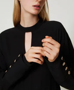 Maxikleid Aus Crêpe-Georgette