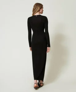 Maxikleid Aus Jersey Mit Faltenwurf
