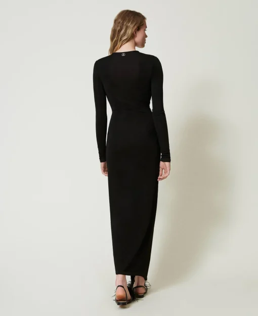 Maxikleid Aus Jersey Mit Faltenwurf