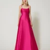 Maxikleid Aus Mikado-Twill