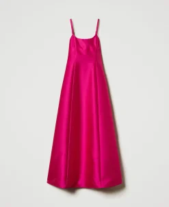 Maxikleid Aus Mikado-Twill