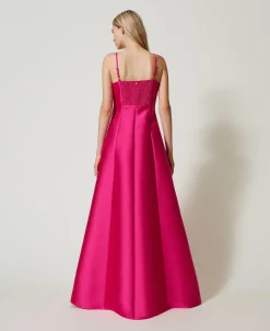 Maxikleid Aus Mikado-Twill