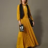 Maxikleid Aus Plissiertem Georgette