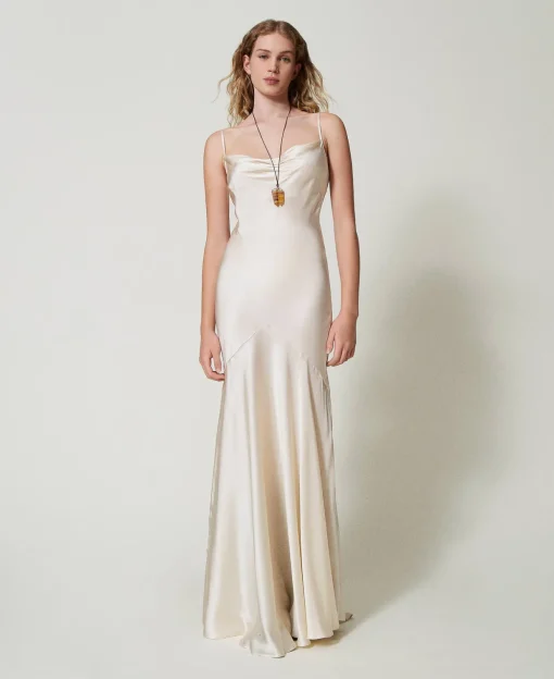 Maxikleid Aus Satin Aus Seidenmischung