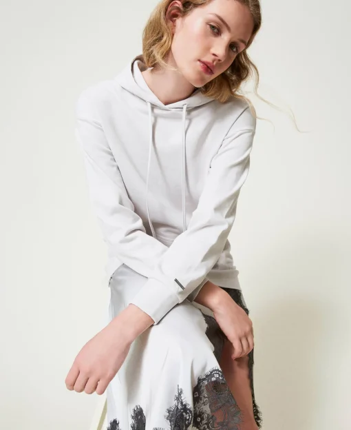 Maxikleid Aus Sweatstoff Und Satin