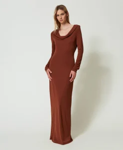 Maxikleid Mit Wasserfallausschnitt