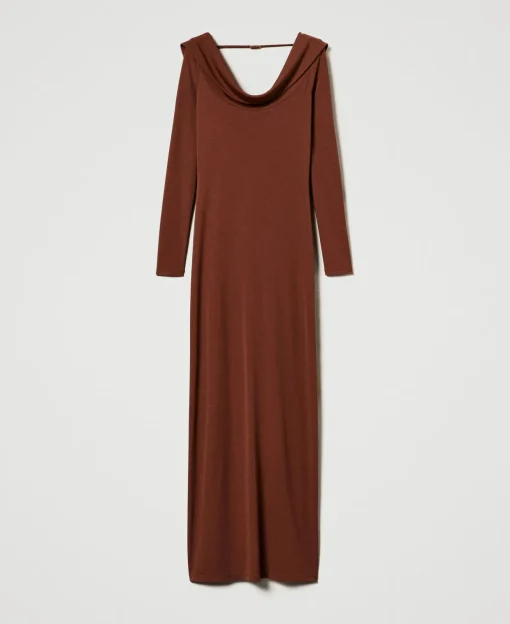 Maxikleid Mit Wasserfallausschnitt