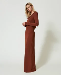 Maxikleid Mit Wasserfallausschnitt