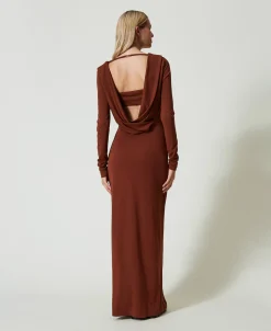 Maxikleid Mit Wasserfallausschnitt