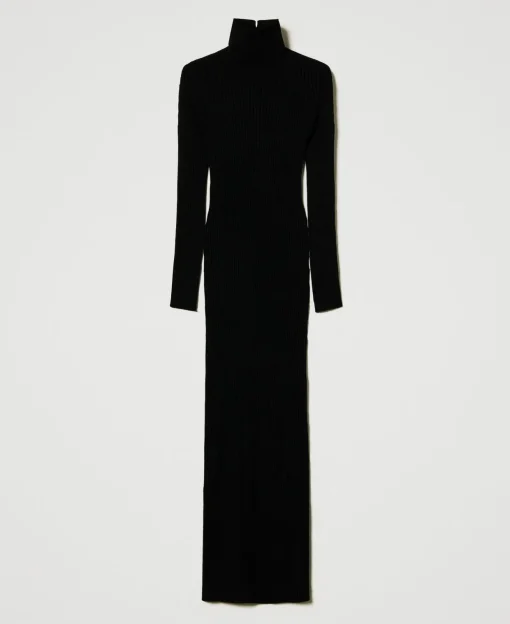 Maxistrickkleid Mit Cut-out