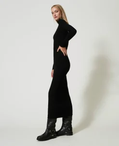 Maxistrickkleid Mit Cut-out
