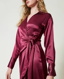 Max-Wickelkleid Aus Satin