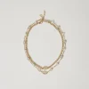 Mehrreihige Kette Mit Strass Und Oval T
