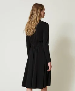 Midikleid Aus Kreppjersey