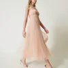 Midikleid Aus Plissiertem Tüll
