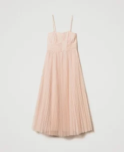 Midikleid Aus Plissiertem Tüll