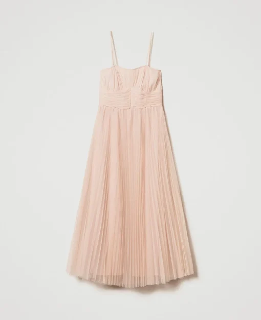 Midikleid Aus Plissiertem Tüll