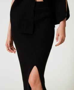 Midikleid Im Rippenstrick
