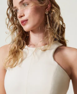 Midikleid Mit Amerikanischer Schulter