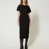 Midikleid Mit „Oval T“-Gürtel