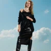 Midi-Strickrock Mit Alloverpailletten