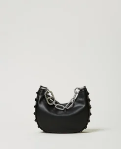 „Mini Croissant“-Bag Mit Nieten