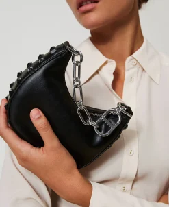 „Mini Croissant“-Bag Mit Nieten