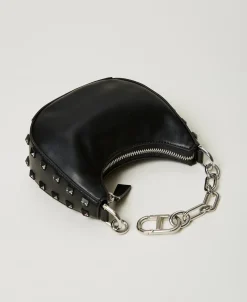„Mini Croissant“-Bag Mit Nieten