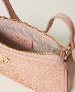 Mini-Bag Aus Satin Mit Strass Und Oval T