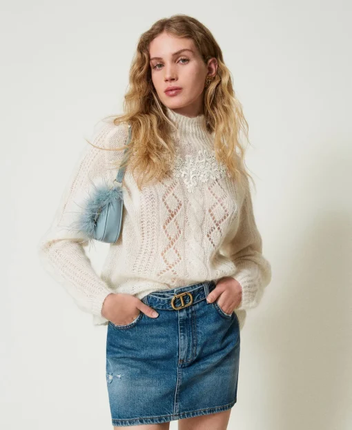 Mini-Jeansrock Mit Gürtel