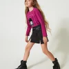 Mini-Jeansrock Mit Schlitzen