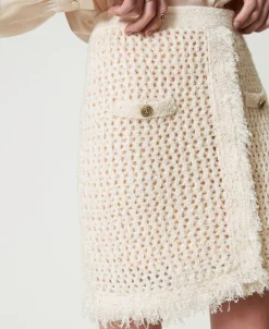Mini-Netzrock Aus Jacquard-Strick