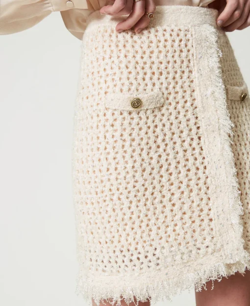Mini-Netzrock Aus Jacquard-Strick