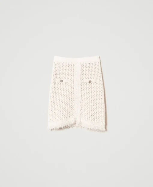 Mini-Netzrock Aus Jacquard-Strick
