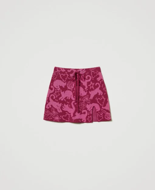Minirock Aus Jacquard Aus Treeblend-Garn